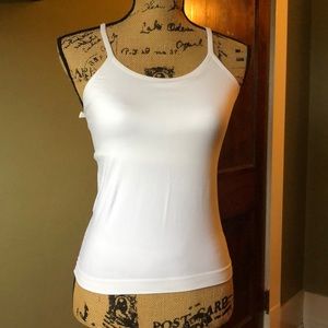 White workout tank